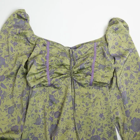 UO Floral Puff Sleeve Midi Dress - Picture 5 of 15